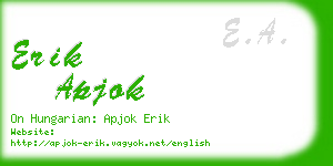 erik apjok business card